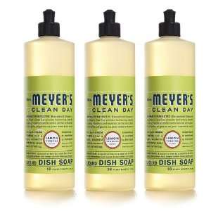 Mrs. Meyers Clean Day Liquid Dishwashing Soap, Lemon Verbena, 16 oz, 3 