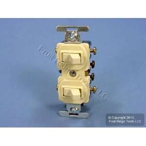 Eagle Electric Ivory DOUBLE Wall Light Switch Duplex Toggle 15A 276V