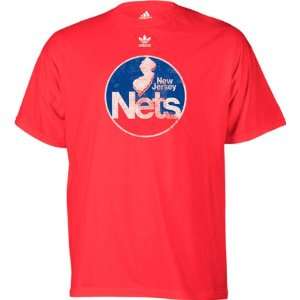 New Jersey Nets adidas Classic Logo T Shirt: Sports 
