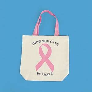  Breast Cancer Awareness Canvas Tote Bags Case Pack 12 