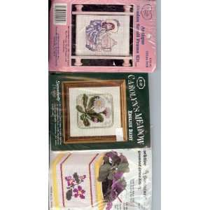  Cross Stitch Kits, Antique Wooden Scroll Frame Kit of China Doll 