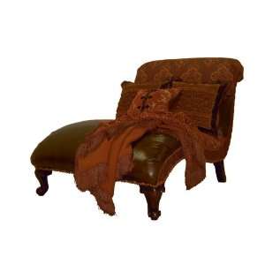 Barrette Chaise by Zimmerman by Key City   Antique Walnut 