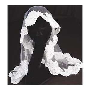   Illusion Tulle Bridal Wedding Veil   Small 35x28 