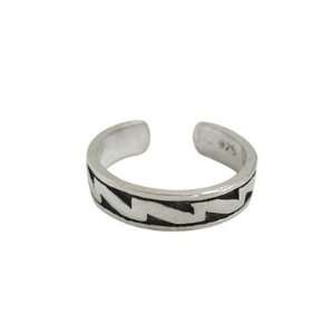  Sterling Silver Vintage Design Toe Ring: Jewelry