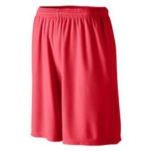  Adult Longer Length Wicking Short W/ Pockets RED AM 