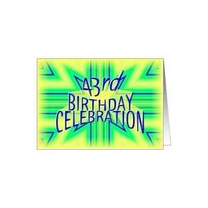    43rd Birthday Party Invitation Bright Star Card: Toys & Games
