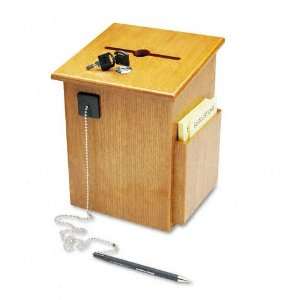 Buddy Products : Solid Wood Suggestion Box with Locking Top, 7 1/2W X 