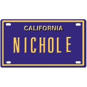  Nichole Mini Personalized California License Plate 