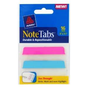  Avery 16314 16 Count 3 X 1 1/2 Note Tabs, Pink and Blue 