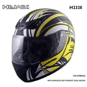 Advance HAWK Yellow and White Tiger lines with Black Graphics Matte 