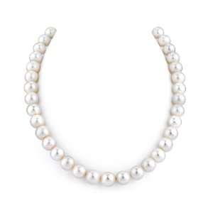  10 11mm White Freshwater Pearl Necklace AA: Jewelry