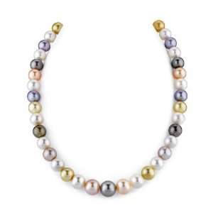  9 11mm Tahitian & Freshwater Multicolor Pearl Necklace 