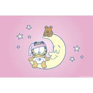  Garfield Baby Moon   Pink Wall Mural