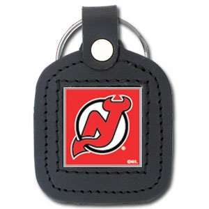 NHL New Jersey Devils Keychain   Leather Fob  Sports 