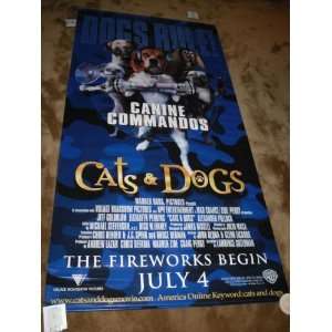  CATS AND DOGS Movie Theater Display Banner Everything 