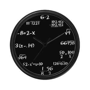  Black Chalkboard Math Funny Wall Clock by 
