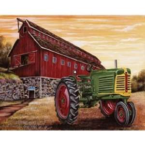 Oliver Tractor & Red Barn Counted Cross Stitch Kit