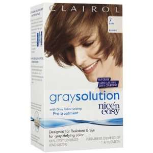  Clairol Nice n Easy Gray Solution Hair Color, Dark Blonde 