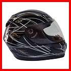 Motorcycle Full Face Helmet DOT White (with graphics)   SMALL