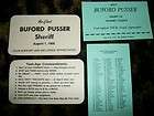 BUFORD PUSSER ELECTION CARDS FROM 2 ELECTIONS SET OF 4