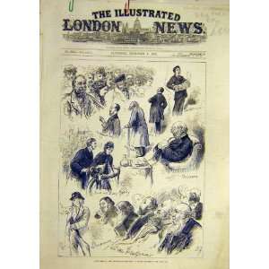  1880 Sketches Liverpool Election Ward Meeting People