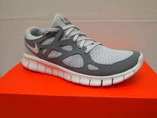 Mens Nike Free Run+ 2 Running Shoes Pure Platinum/Summit White 