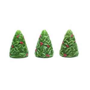  Tag Holiday Song Hollyberry Tree Candles, Set of 3, 2.5 