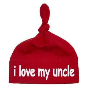   Baby Infant Hat Cap   I Love My Uncle (White Text) (0 12 Months): Baby