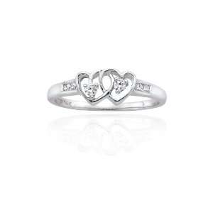  14K White Gold 0.12 ct. Diamond Heart Ring Katarina 