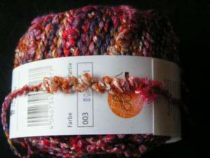 GGH CHICLANA Nubby Novelty Yarn Color#3 Red/Pinks  