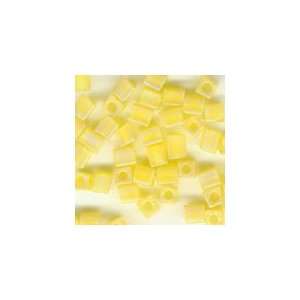    Miyuki Glass Beads 4mm YellowFrost AB 25 grams