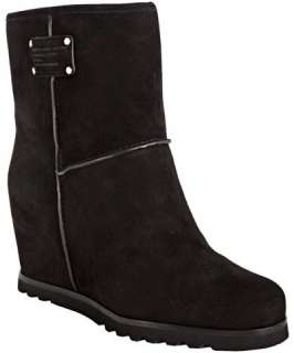 Marc by Marc Jacobs black suede wedge booties