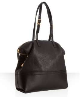 Fendi black leather 2bag shopper tote  