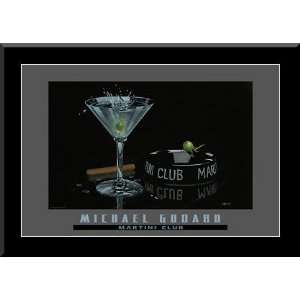  Michael Godard, Martini Club FRAMED ART 28x40 