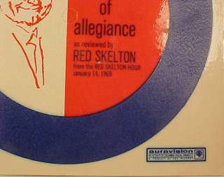 1969 Burger King RED SKELTON PLEDGE ALLEGIANCE RECORD  