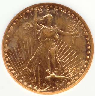 This is a 1925 $20 Gold Saint Gaudens Double Eagle graded and 