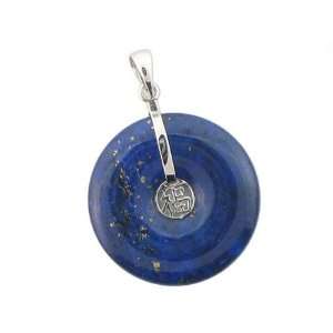  Lapis Luck Moon Pendant, 925 Sterling Silver Jewelry