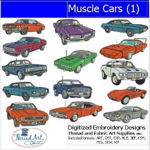   Digitized Embroidery Designs   Muscle Cars(1) Arts, Crafts & Sewing