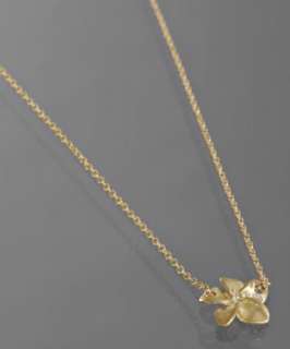Adina Reyter gold small flower pendant necklace   