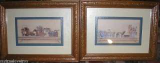 Kay Lamb Shannon Framed & Matted Country Pictures Carved Frames 