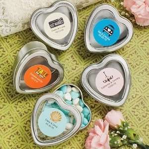   Expressions Collection silver heart shaped mint tins (Set of 40) Baby