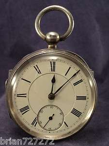   RIGHT ANGLE ESCAPEMENT SILVER CASED POCKET WATCH ~ WORKING  