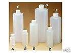 oz Clear Plastic Cylinder Round Bottles w/Caps #12  