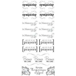   Sentiments Collection   Clear Stickers   Sympathy Arts, Crafts