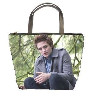   Edward Cullen Bucket Bag Leather Purse Handbag (Double Side Photo
