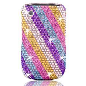  Blackberry Curve 3G 9300 8520 Full Diamond Bling Rainbow 