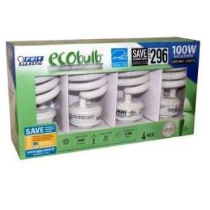   Ecobulb 4 Pack 23 Watt Spiral CFL Light Bulbs Case Pack 6: Automotive