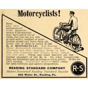   Reading Standard Bike Motor Brake   Original Print Ad