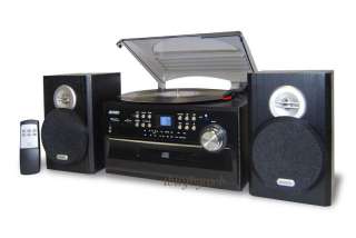 Jensen JTA 475 AM/FM Stereo Cassette 3 Speed Turntable w/ CD Player 