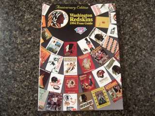 1994 Washington Redskins Media Guide NFL  